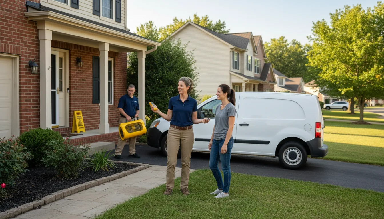 Residential water damage restoration in Southmont, NC